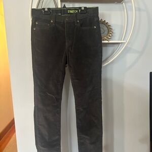 Crewcuts Youth Boys 14 Gray Grey Corduroy Slim Stretch Pants